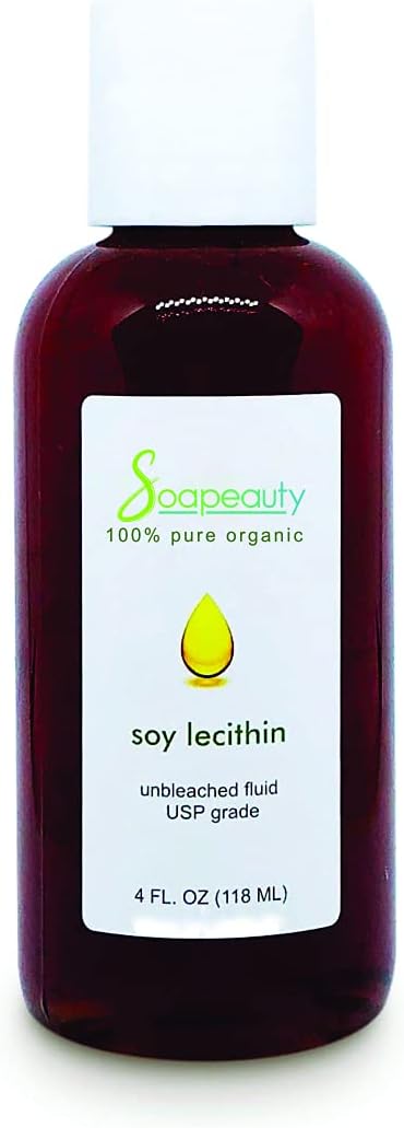 Organic Lecithin Soy Liquid for Skin, Hair, and Nail Health - 8 OZ Size