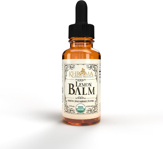 Organic Lemon Balm Liquid Extract - 30 Servings, 800 MG Per Serving - Khroma Herbal Products - Melissa Officinalis - 2 FL OZ