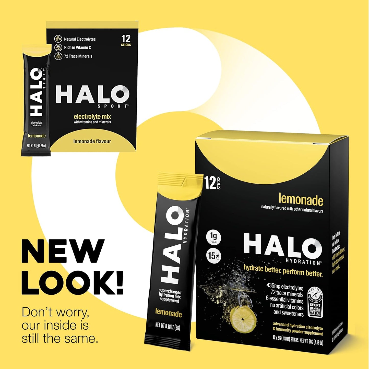 Organic Lemonade Electrolyte Powder Packets - 12 Servings - Low Sugar Vegan Hydration Drink - Immunity Booster with Essential Vitamins & Minerals