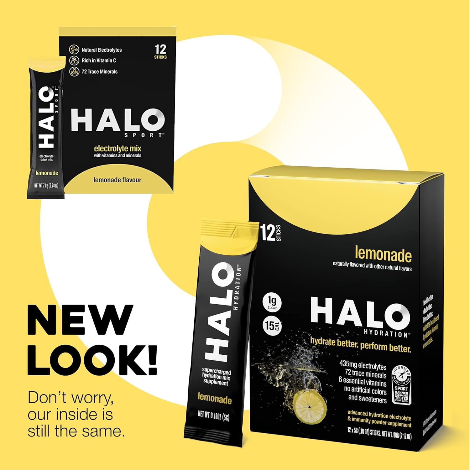 Organic Lemonade Electrolyte Powder Packets - 12 Servings - Low Sugar Vegan Hydration Drink - Immunity Booster with Essential Vitamins & Minerals