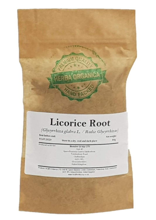 Organic Licorice Root Powder - Glycyrrhiza Glabra Extract - Natural Liquorice Supplement (50g)