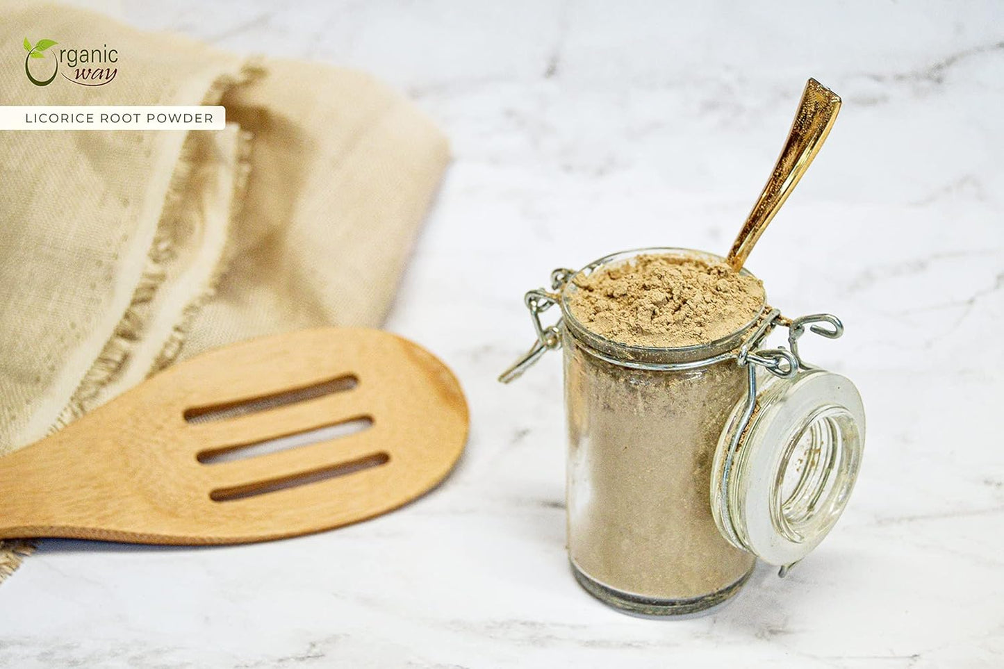 Organic Licorice Root Powder - Herbal Tea | 100% Raw from India | Kosher, USDA Certified | Vegan, Non-GMO, Gluten Free | Heavy Metal & Purity Tested (1/2 lbs / 8 oz)