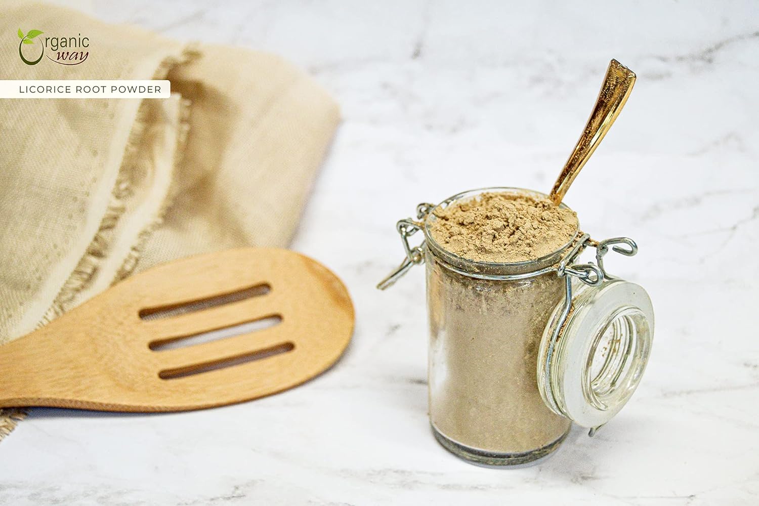 Organic Licorice Root Powder - Herbal Tea | 100% Raw from India | Kosher, USDA Certified | Vegan, Non-GMO, Gluten Free | Heavy Metal & Purity Tested (1/2 lbs / 8 oz)