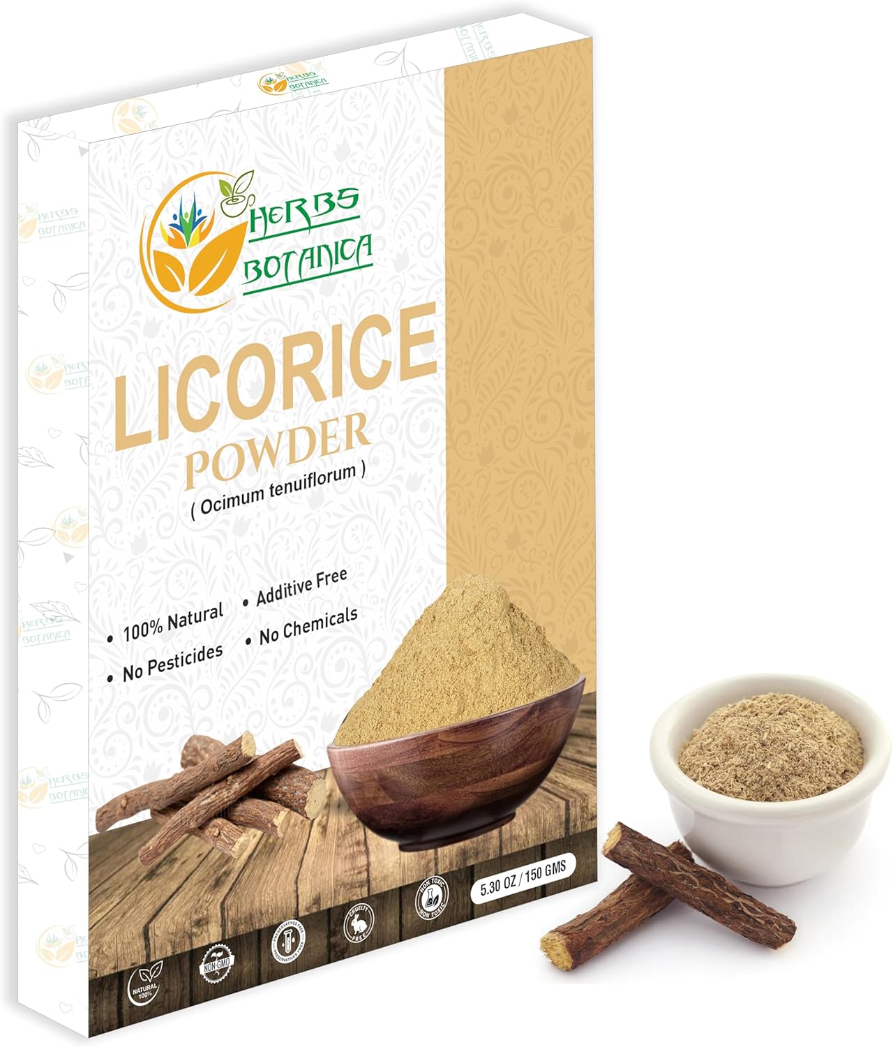 Organic Licorice Root Powder for Skin and Digestive Health - Herbal Wellness Supplement - 5.5 oz / 150g