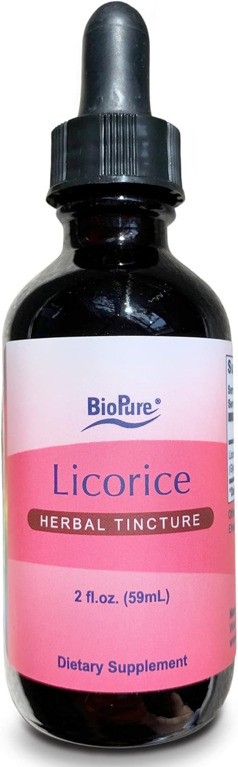 Organic Licorice Root Tincture - Powerful Botanical Extract for Throat Relief and Immune Support - 2 fl oz