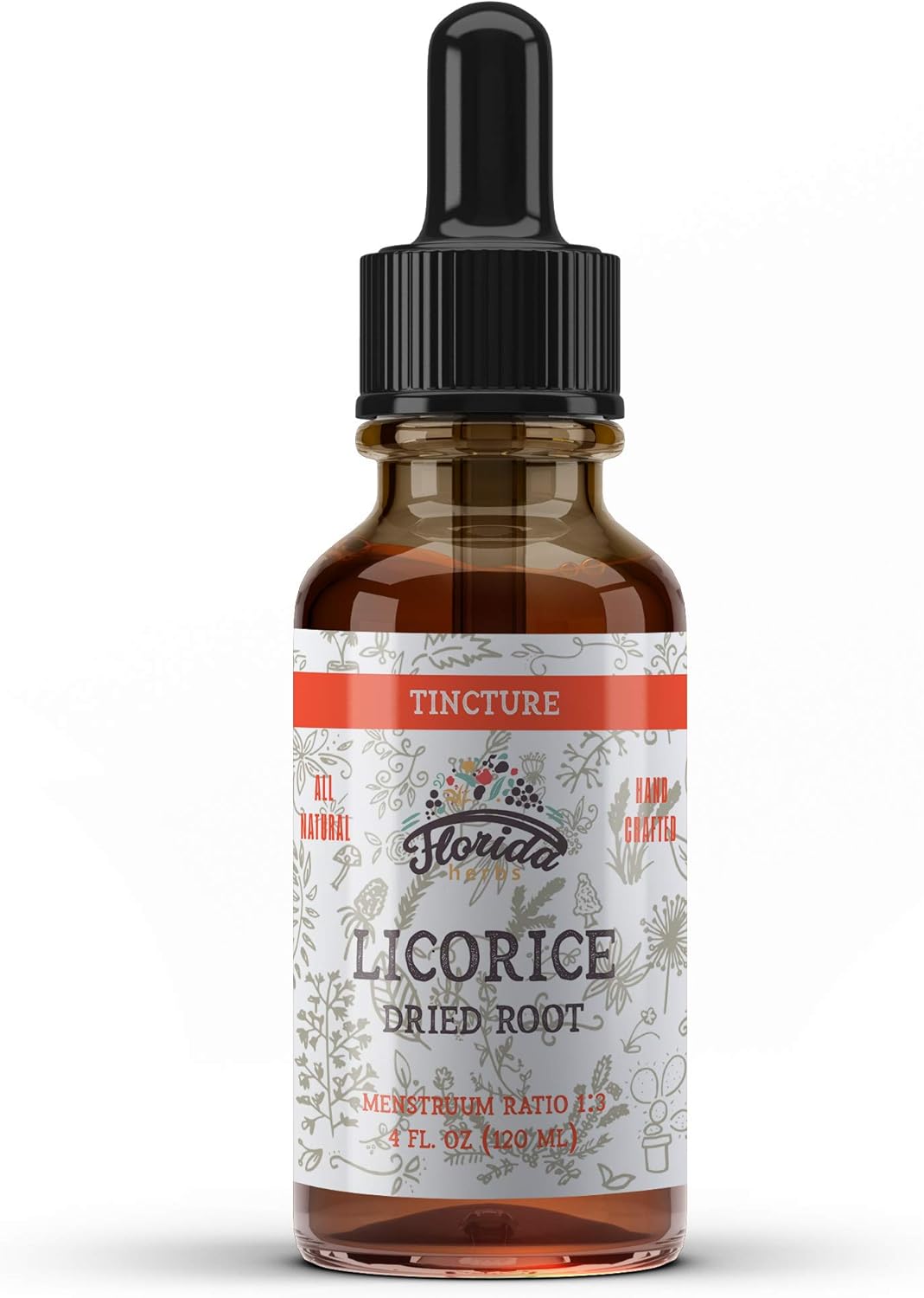 Organic Licorice Tincture - Glycyrrhiza Glabra Dried Root Extract, Herbal Supplement - Non-GMO, 4 oz