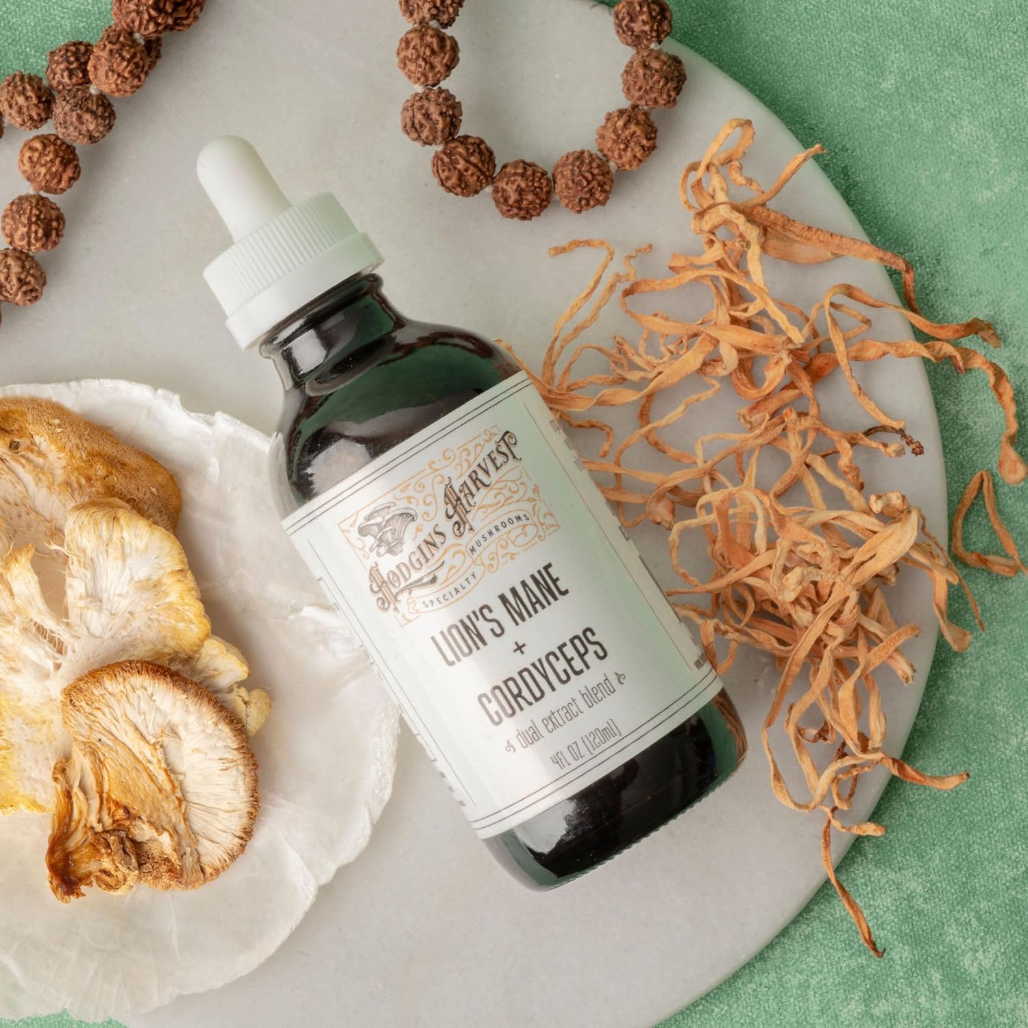 Organic Lion’s Mane and Cordyceps Tincture | Grown on USA Farm | Dual Extract | Extra-Concentrated (4 fl oz)