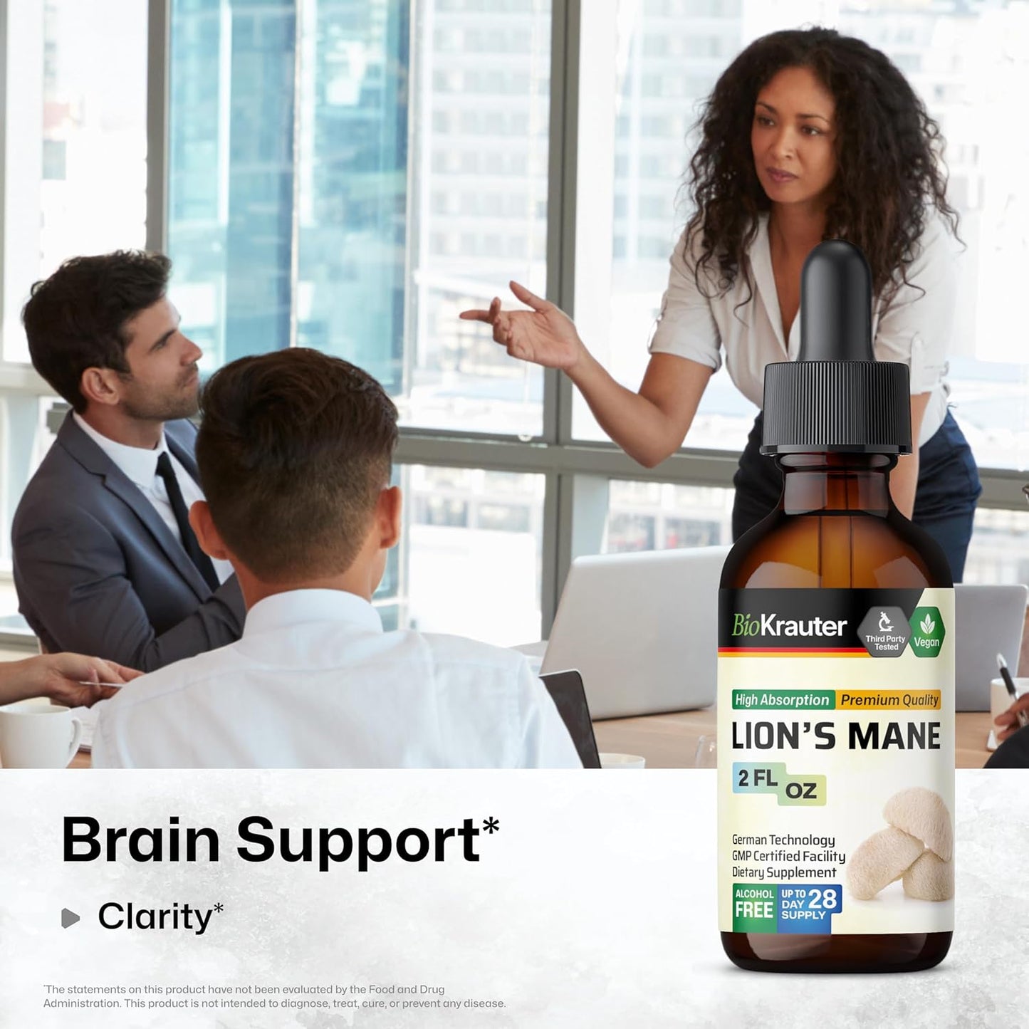 Organic Lion's Mane and Turkey Tail Mushroom Tinctures Bundle - 2 Fl. Oz. & 4 Fl. Oz.