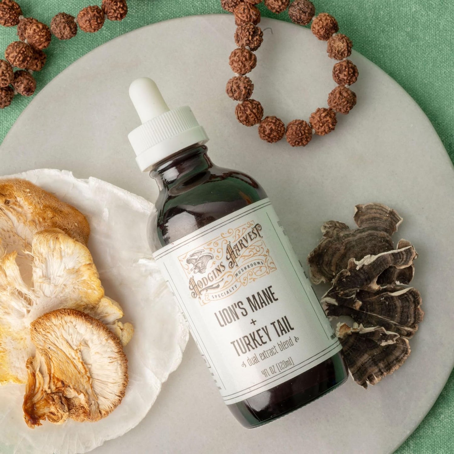 Organic Lion's Mane and Turkey Tail Tincture | Grown on USA Farm | Dual Extract | Extra Concentrated (4 fl oz)