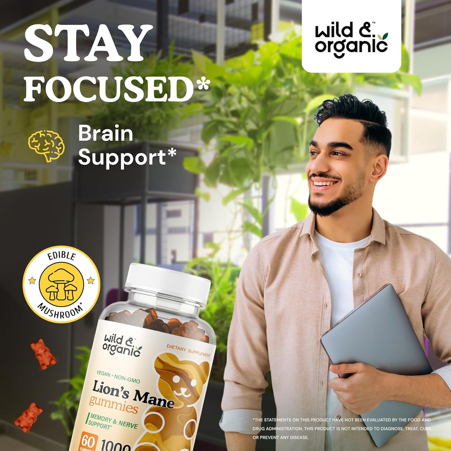 Organic Lion's Mane and Wild Mushroom Gummies - Natural Supplement for Health - BoostGo Australia