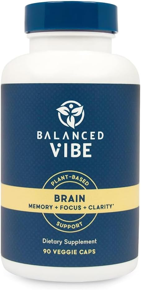 Organic Lion's Mane Brain Supplement for Memory, Focus, Cognition | Neuro Protective Formula with 7 Power Plants | Adaptogens for Brain Boost | Non-GMO | 90 Capsules.