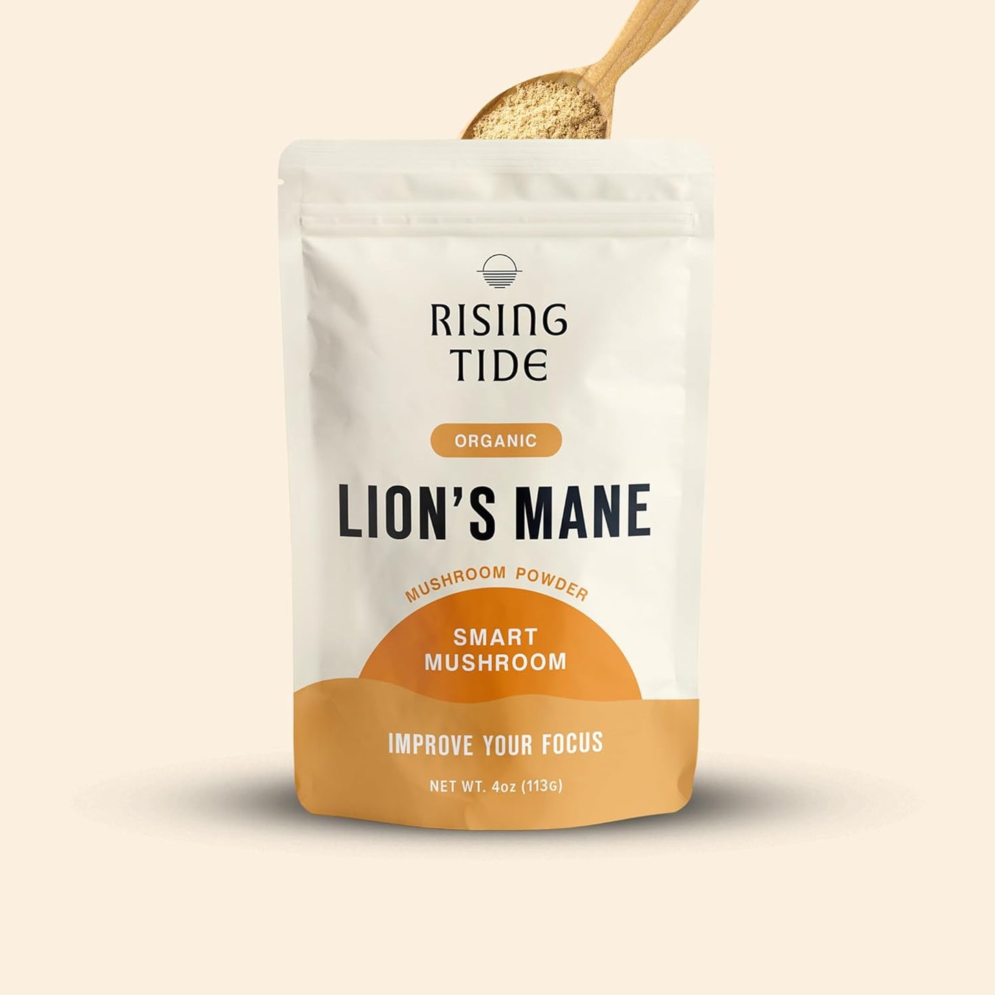 Organic Lions Mane Mushroom Powder - High Concentration Nourishing Compounds for Focus, Creativity, Memory - 4 OZ Vegan, Non-GMO Extract