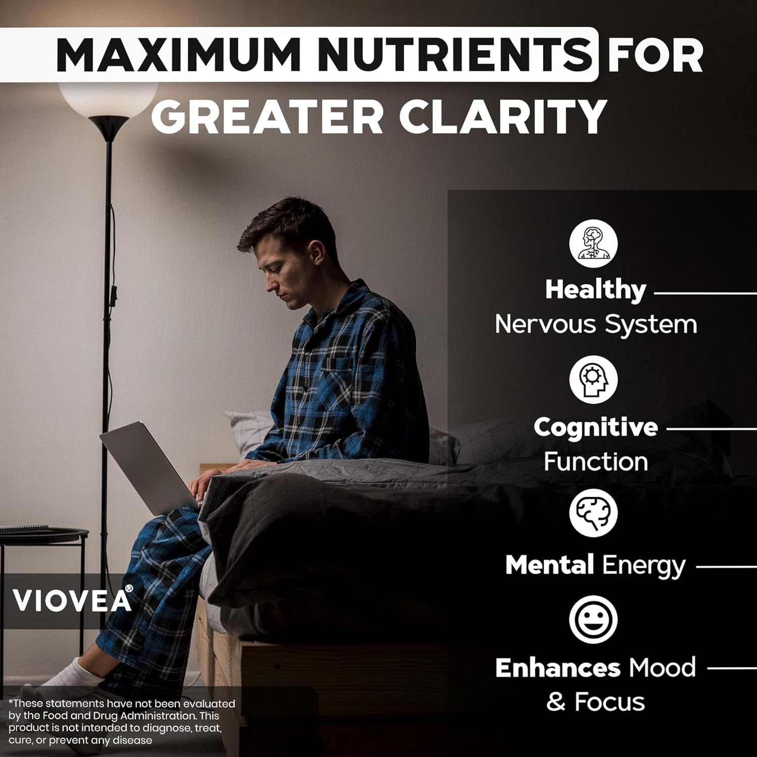 Organic Lion's Mane Supplement Capsules - 300 Capsules (5-Month Supply) for Focus, Memory, and Cognitive Function. Immune Support Nootropic Supplement.