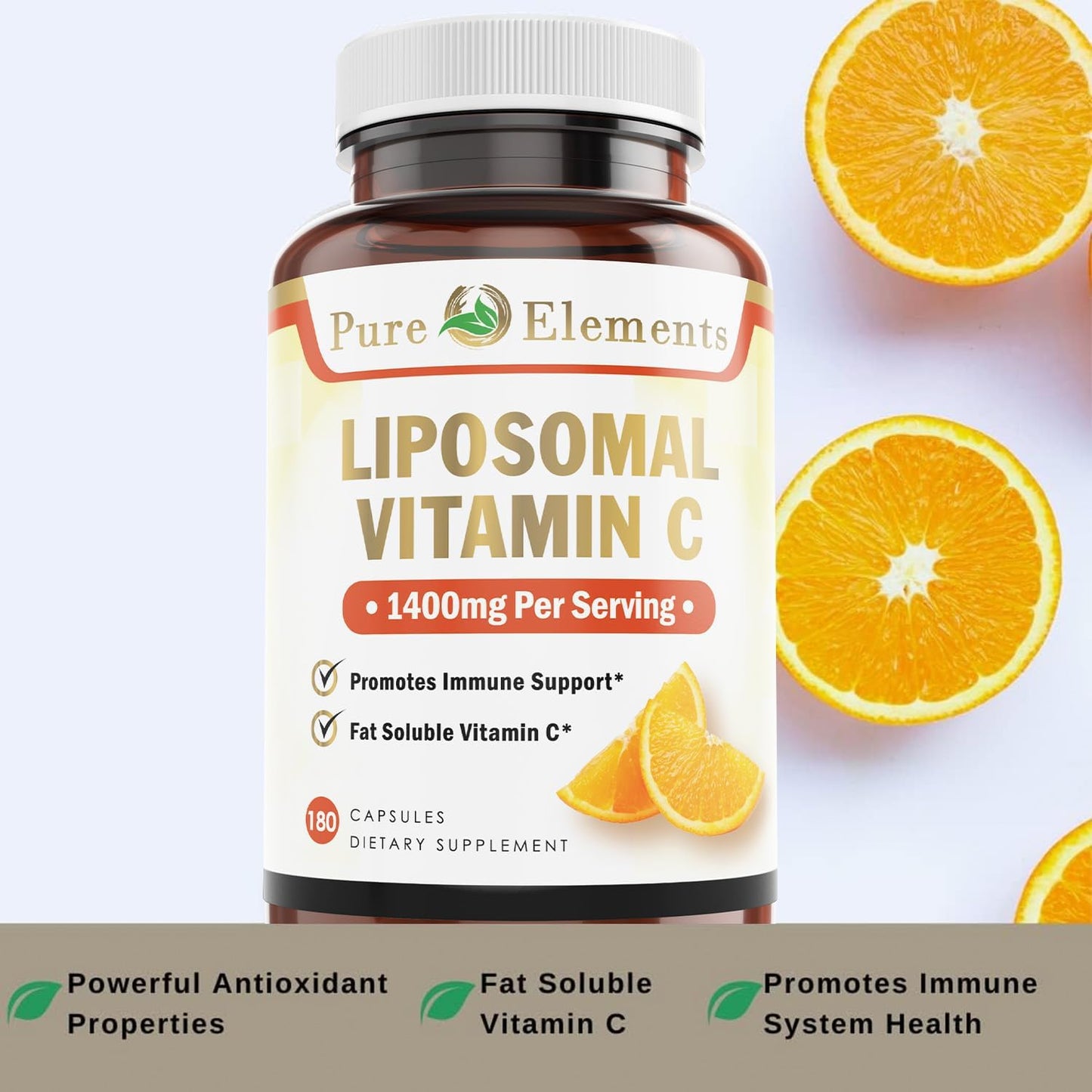 Organic Liposomal Vitamin C Capsules - Non GMO, Soy & Gluten Free Dietary Supplement
