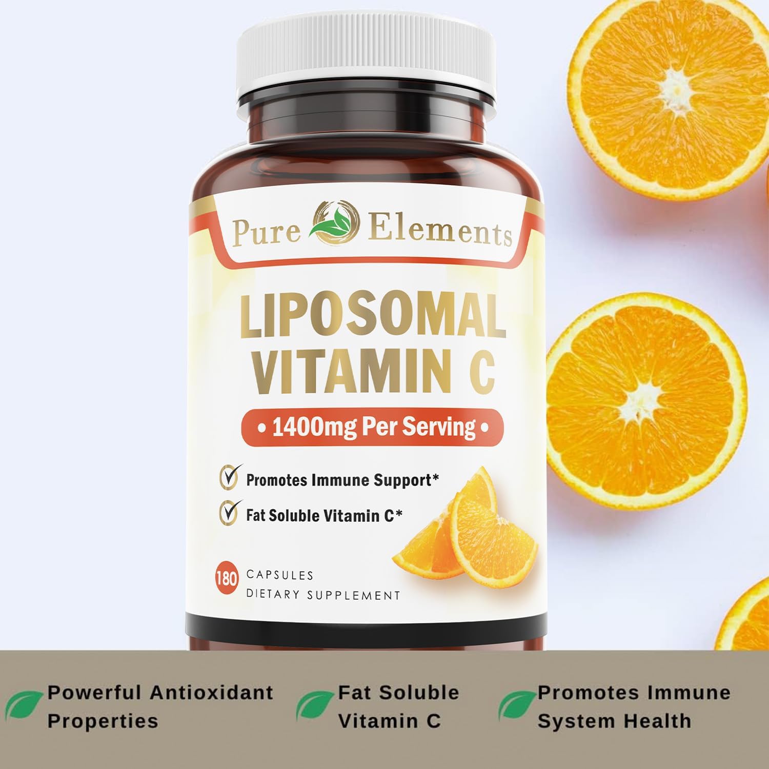 Organic Liposomal Vitamin C Capsules - Non GMO, Soy & Gluten Free Dietary Supplement