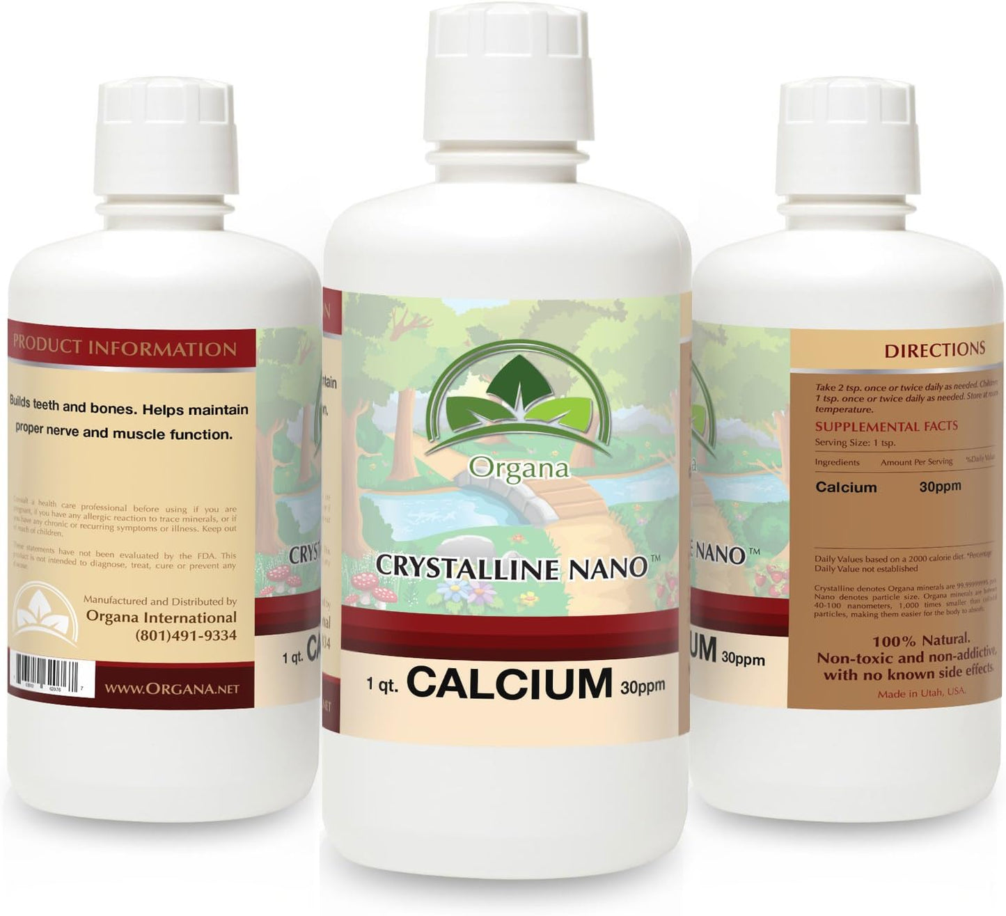 Organic Liquid Calcium Supplement with 30 PPM Crystalline Minerals - NutriNoche Organa