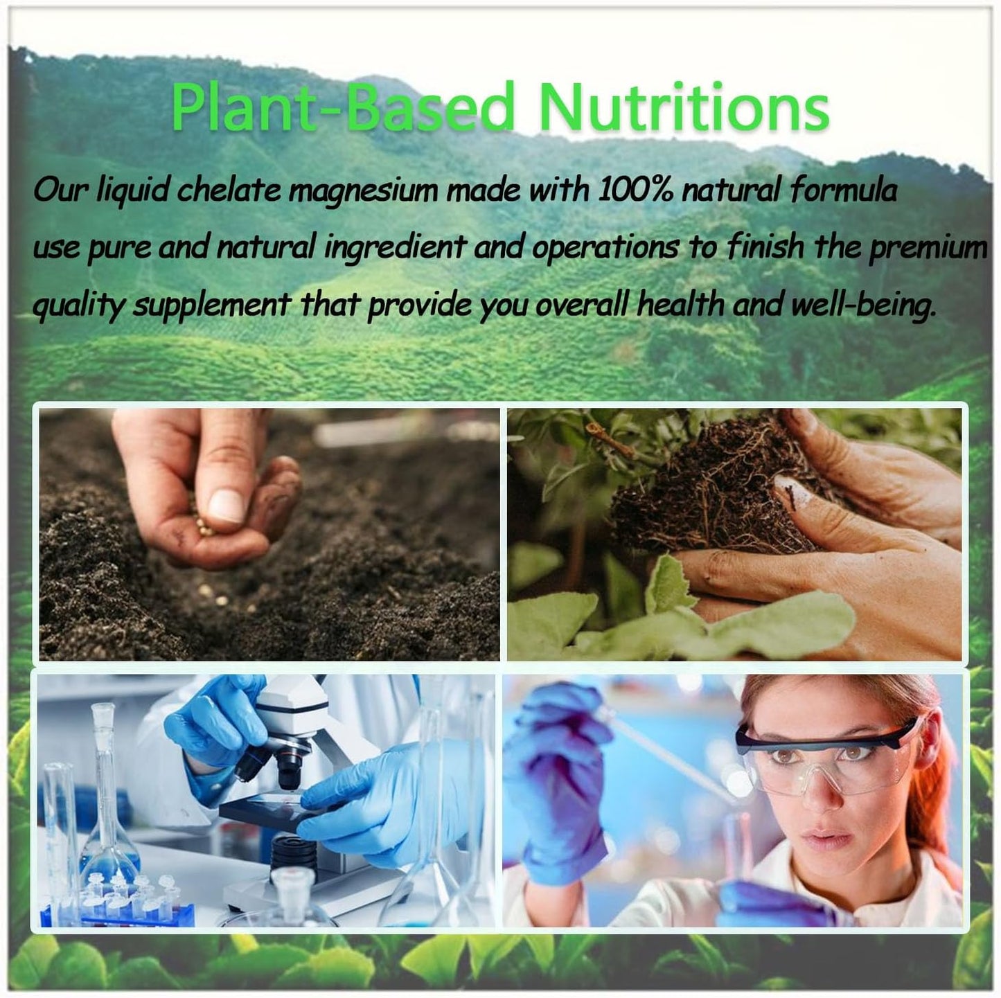 Organic Liquid Magnesium Supplement with Ashwagandha for Stress, Sleep, and Muscle Health