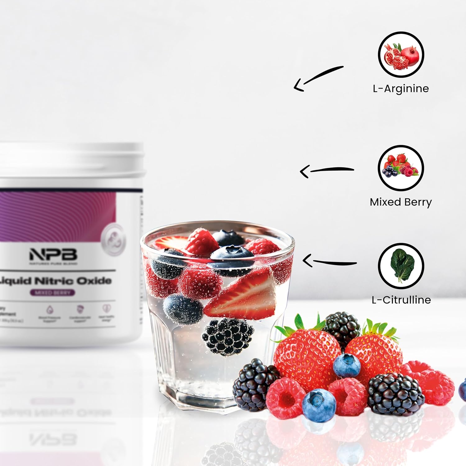 Organic Liquid Nitric Oxide Supplement for Healthy Blood Pressure and Circulation