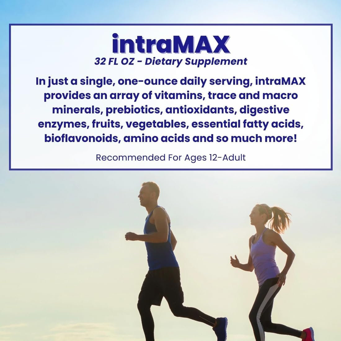 Organic Liquid Trace Minerals & Multivitamin Bundle - intraMAX 2.0 Peach Mango & intraMIN Tropical Fruit, Immune Support, Non GMO, Dairy Free, Gluten Free, Vegan (32 oz. Each)