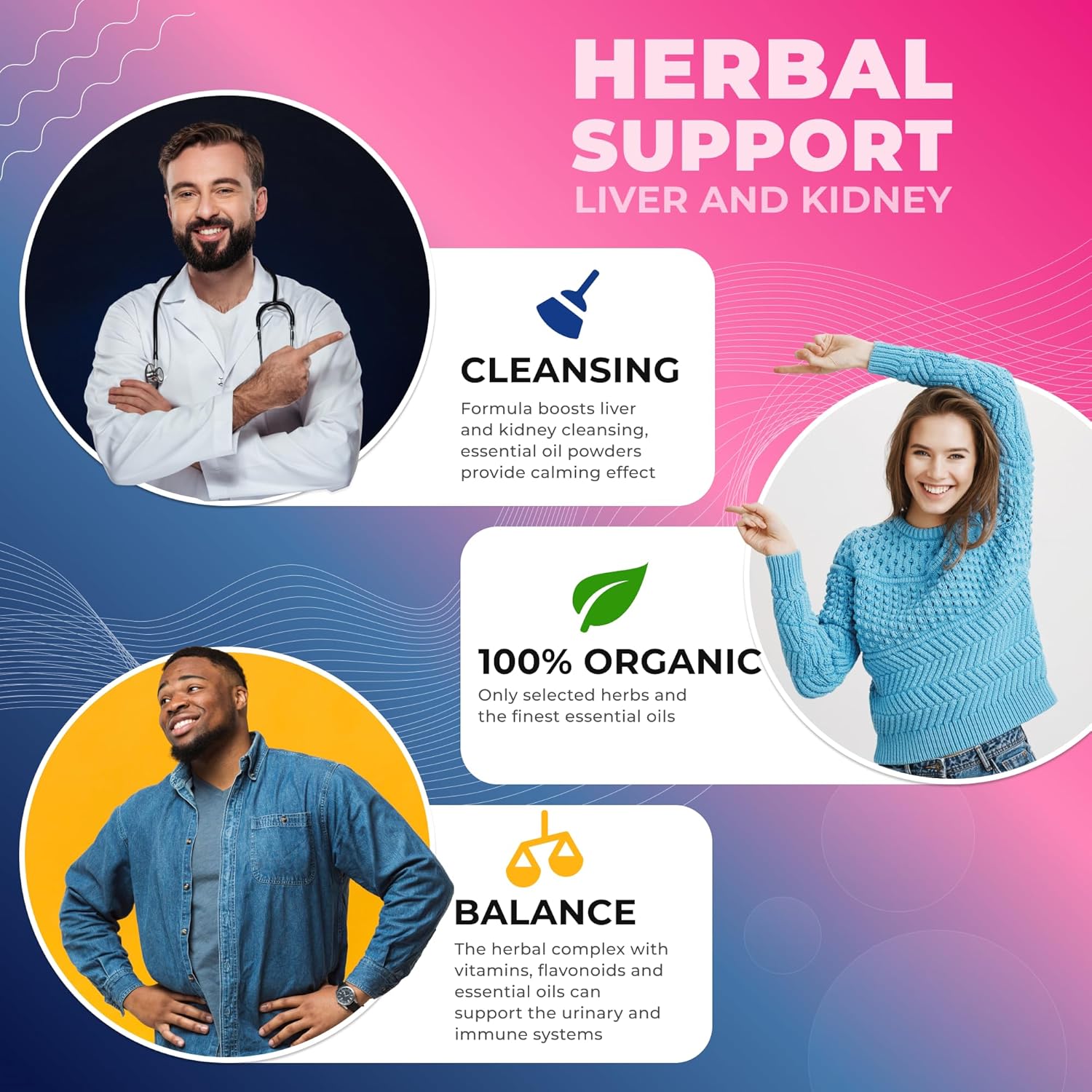 Organic Liver and Kidney Cleanse Supplement - 60 Capsules for Men and Women - Herbal Complex for Detox and Repair - Kidney and Liver Support Formula