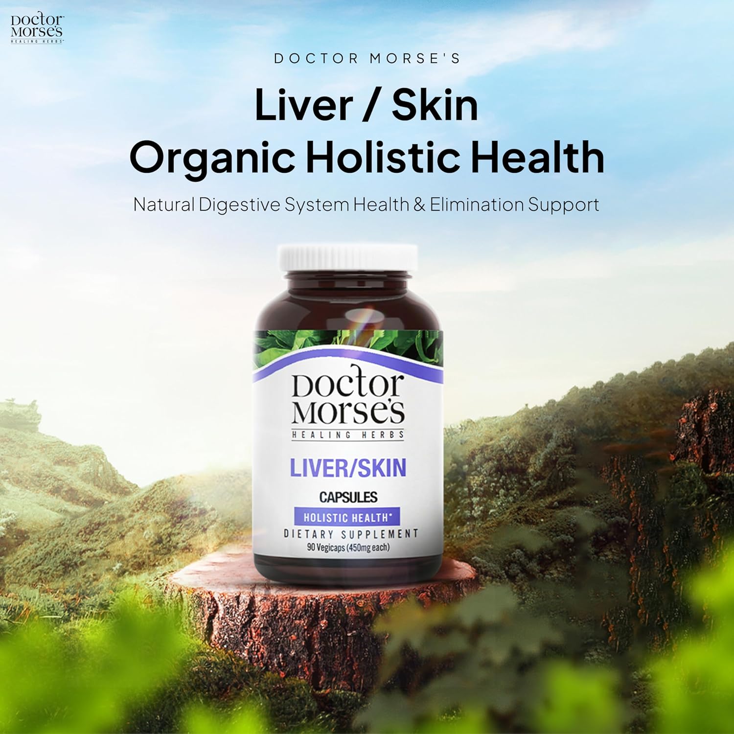 Organic Liver and Skin Care Supplement with Milk Thistle Seed and Dandelion Root - Natural Digestive System Support - 90 Capsules