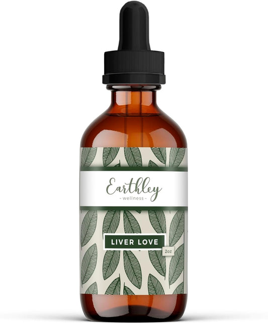 Organic Liver Love Herbal Tincture with Turmeric, Dandelion, Peppermint, and Black Pepper - 2oz Size