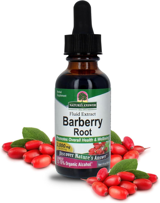 Organic Low Alcohol Barberry Root Extract for Immune & Digestive Support - 1oz