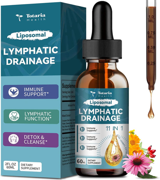 Organic Lymphatic Drainage Drops with 11 Herbs - Lymphatic Health Support Supplement 2 FL.OZ