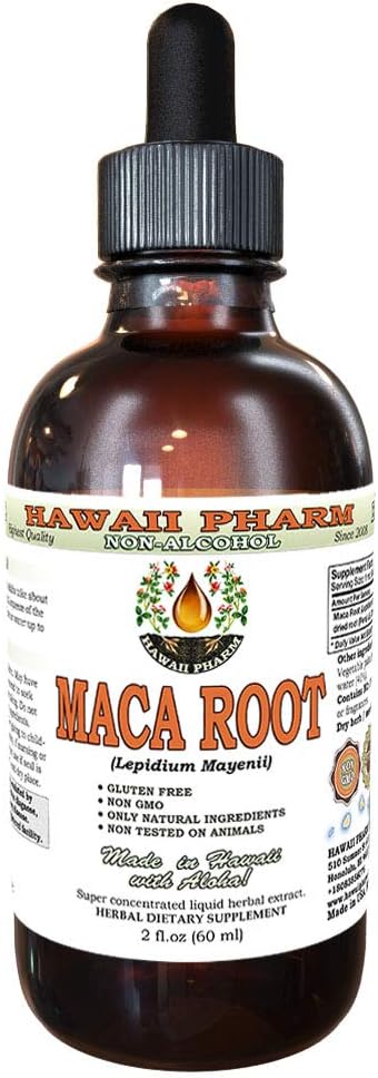 Organic Maca Root Alcohol-Free Liquid Extract, USA-Made Herbal Supplement 2oz