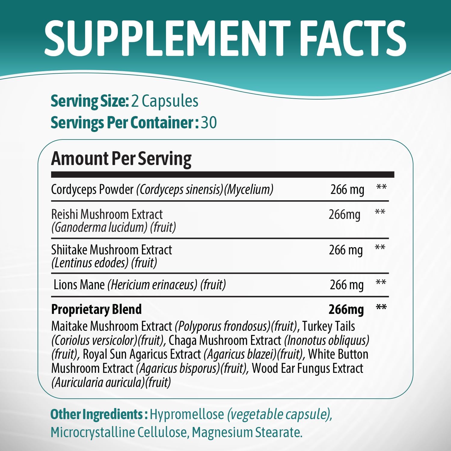 Organic Maca Root Ashwagandha & Mushroom Supplement with Lions Mane, Cordyceps, Reishi, Shiitake - Circle of Nature Blend