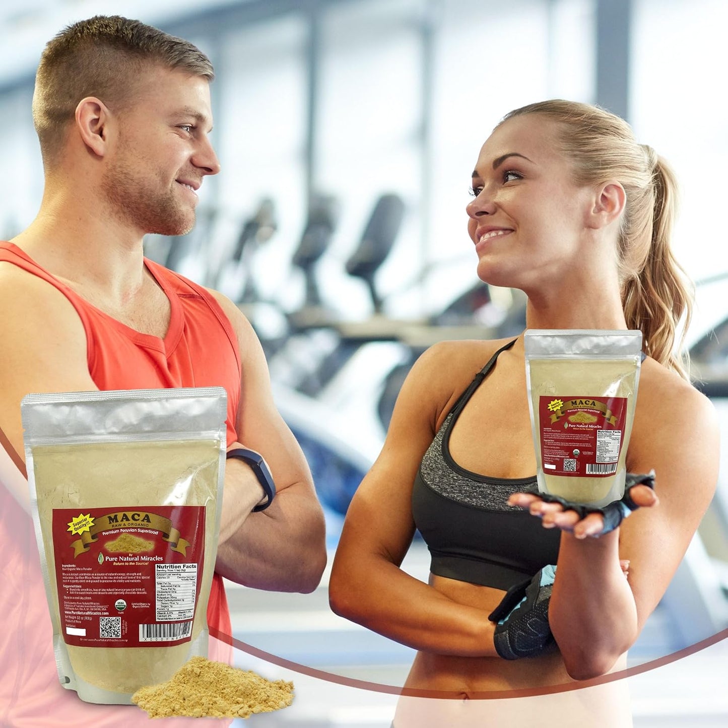 Organic Maca Root Powder - 16 oz - Raw, Vegan, Non GMO - Peruvian Superfood for Energy, Stamina & Strength - Ideal for Smoothies & Shakes