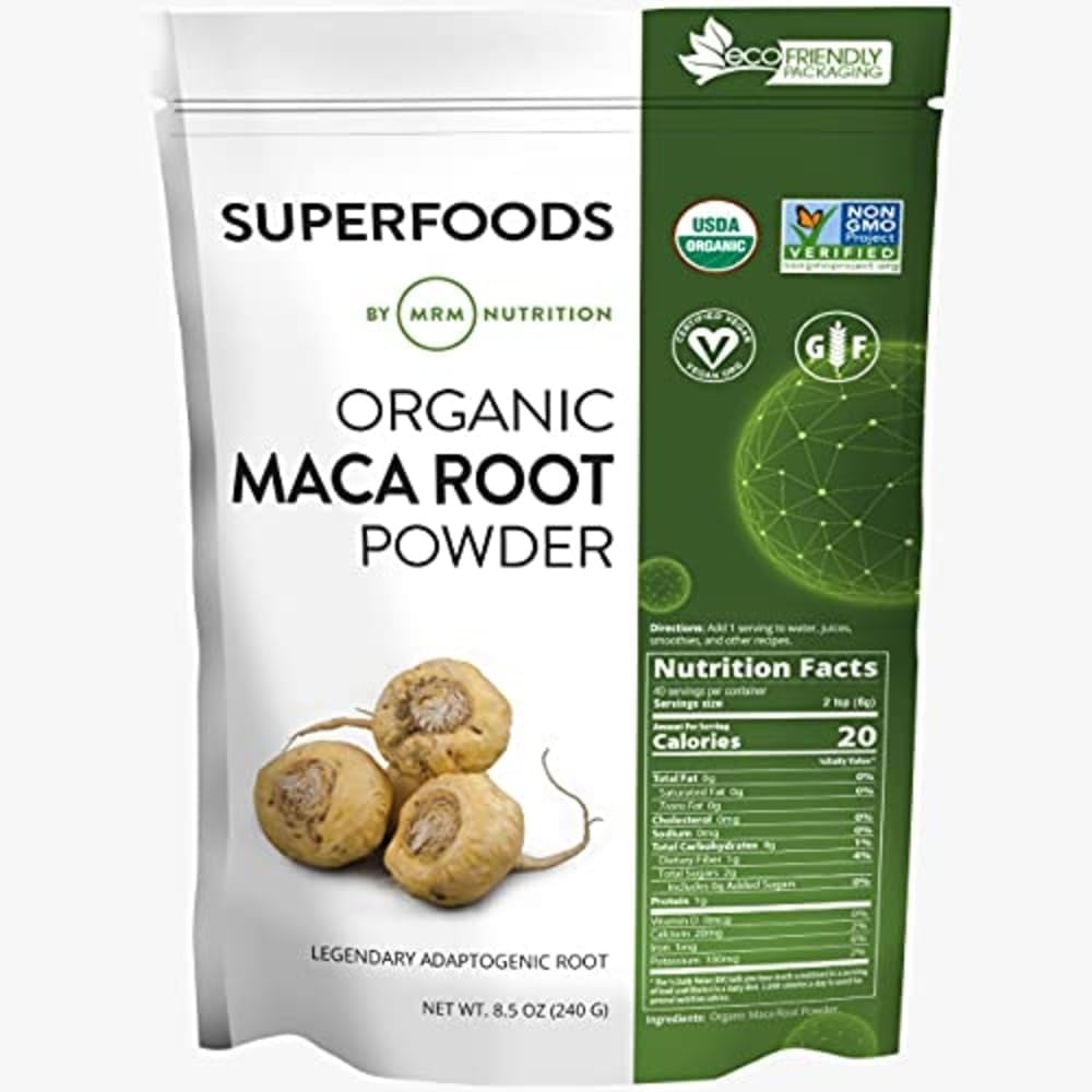 Organic Maca Root Powder by MRM Nutrition - Superfood Adaptogen, Gluten-Free & Vegan - 40 Servings
