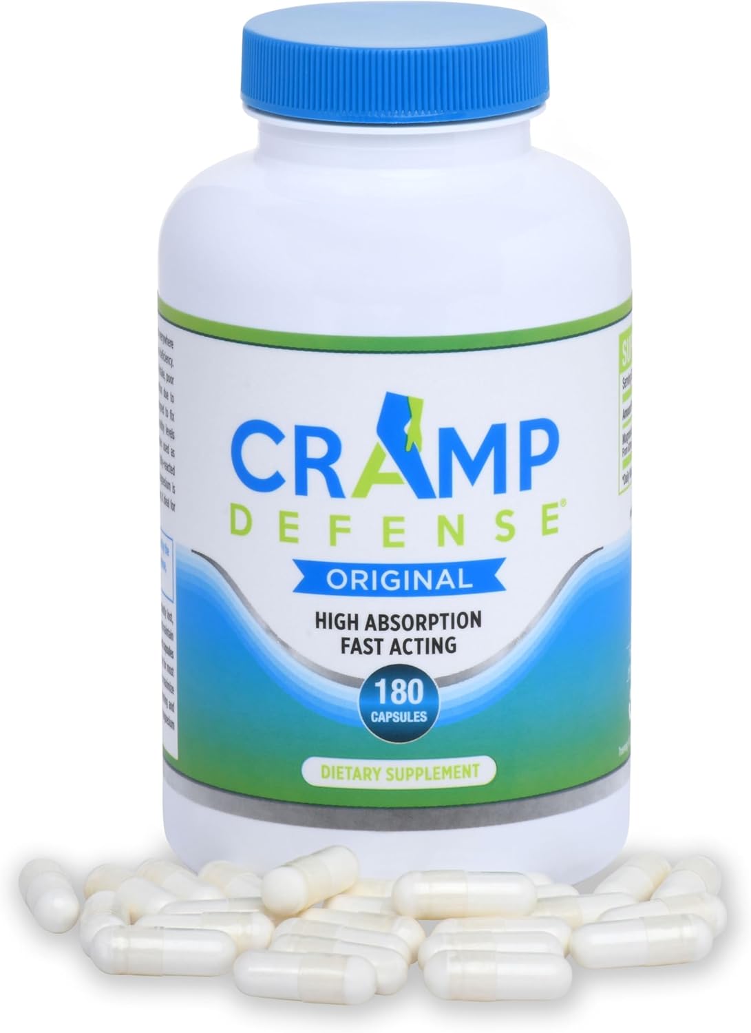 Organic Magnesium Capsules for Leg & Muscle Cramps Relief - Non-Laxative Formula, 180 Count - BoostGo Australia