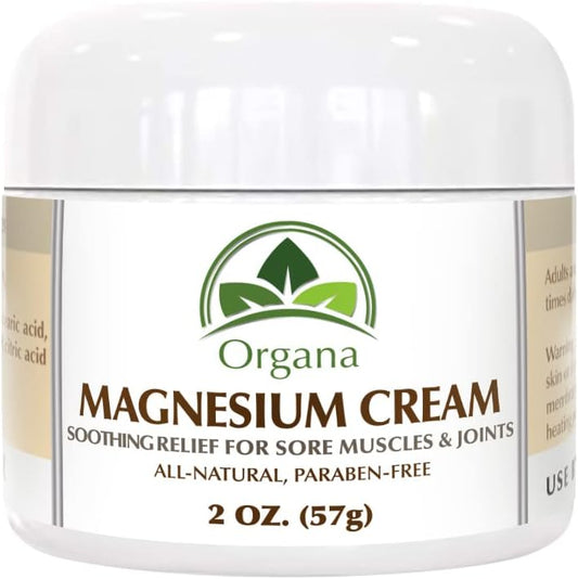 Organic Magnesium Lotion with Shea Butter for Muscle Soreness, Leg Cramps, and Joint Support