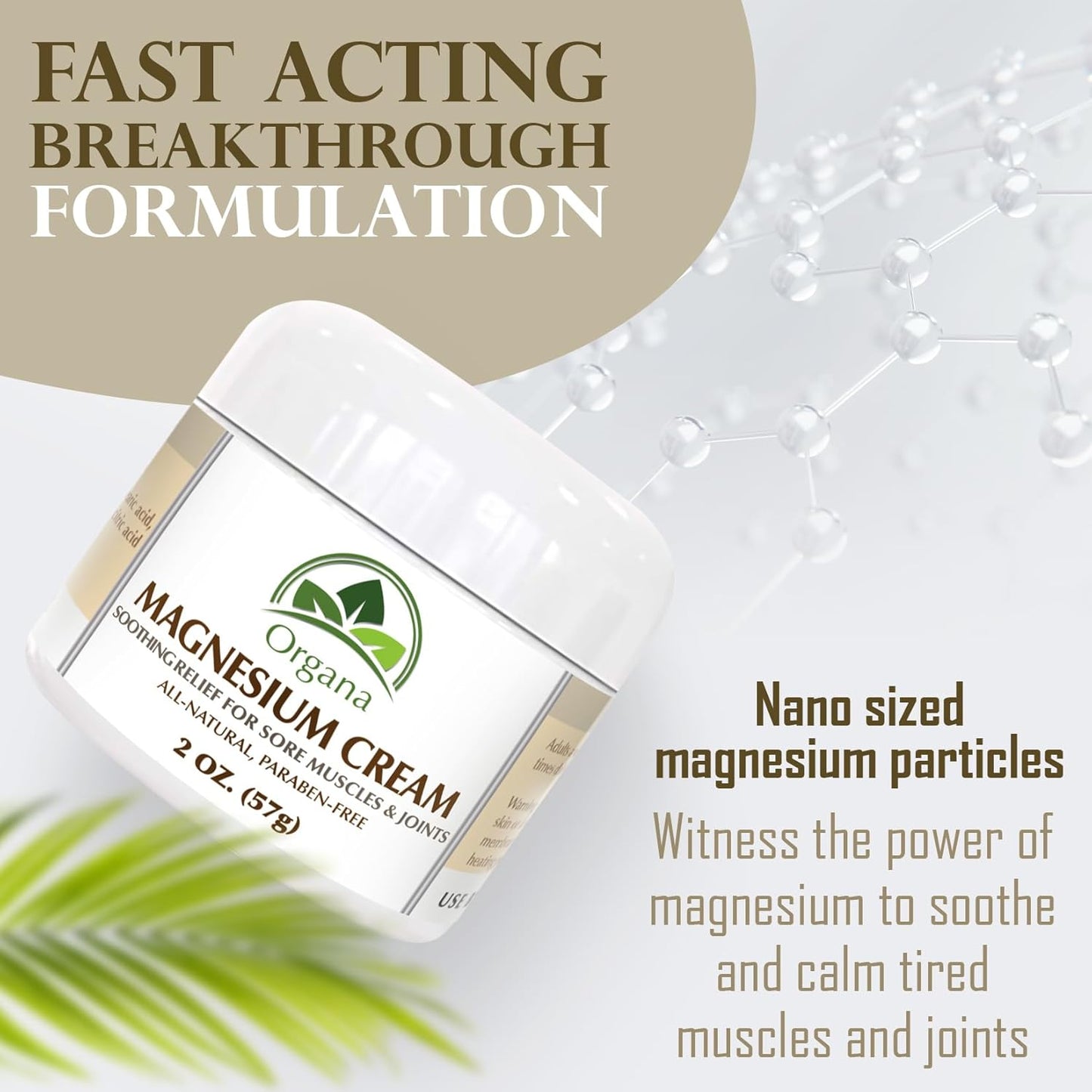 Organic Magnesium Lotion with Shea Butter for Muscle Soreness, Leg Cramps, and Joint Support