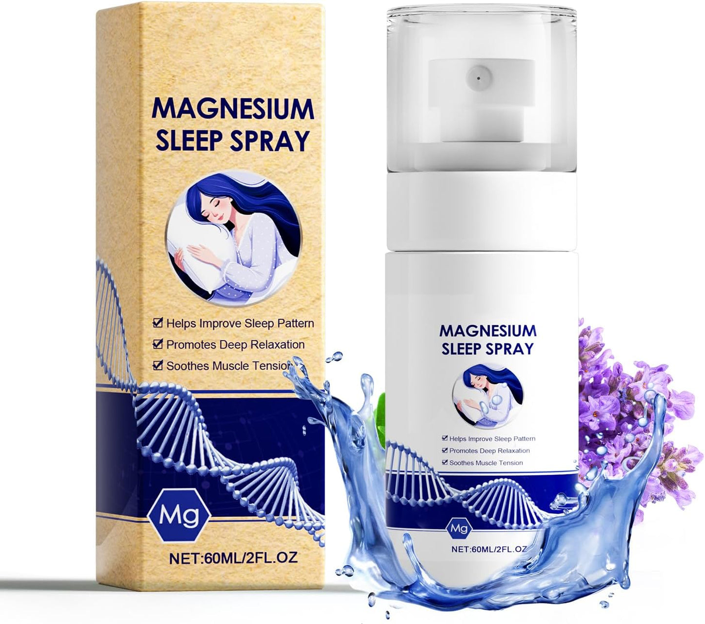 Organic Magnesium Oil Spray for Skin, Feet & Sleep - Pure Natural Topical Spray, Easy Absorption & Relaxation