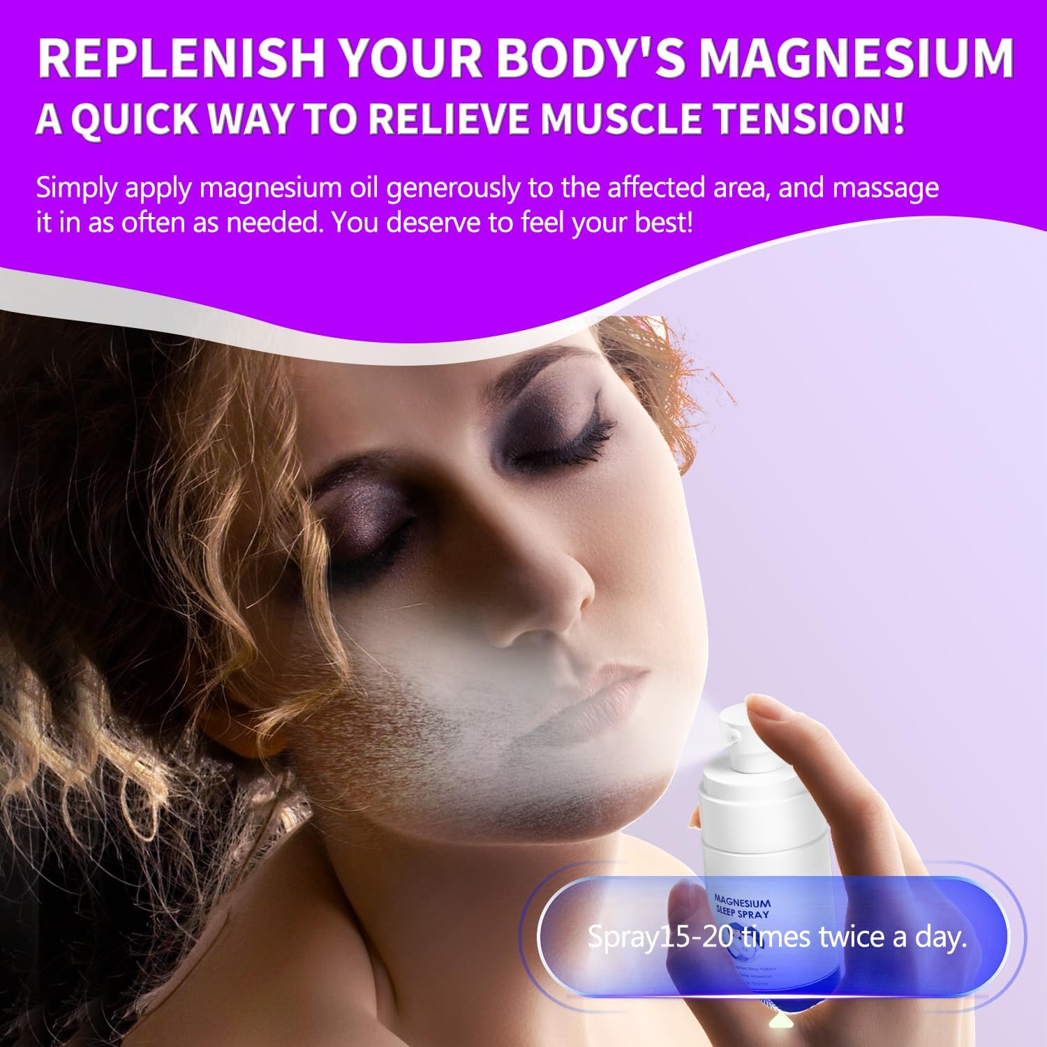 Organic Magnesium Oil Spray for Skin, Feet & Sleep - Pure Natural Topical Spray, Easy Absorption & Relaxation