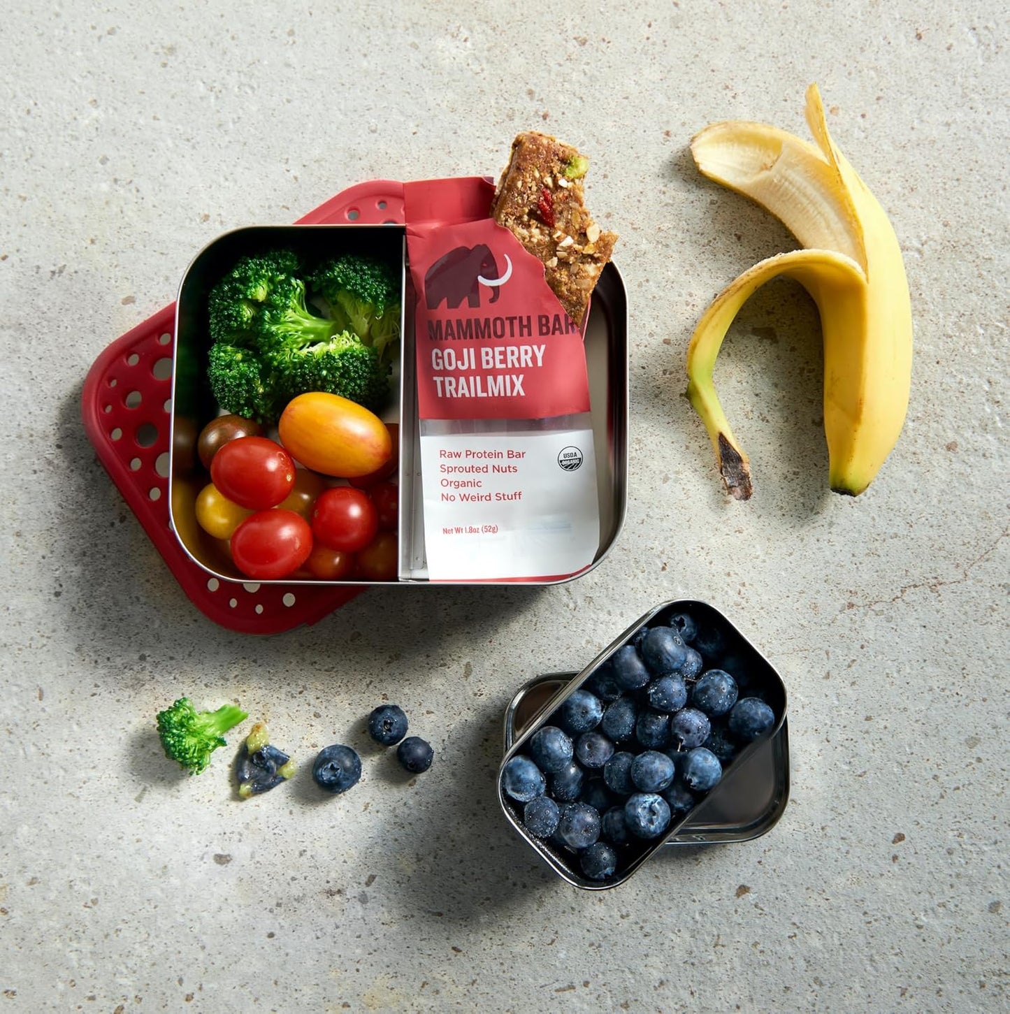 Organic Mammoth Bar Goji Berry Trail Mix with 12g Protein - Premium Ingredients: Almonds, Pistachios, Sunflower Seeds, Dates, Egg White. Paleo, Gluten Free, Raw