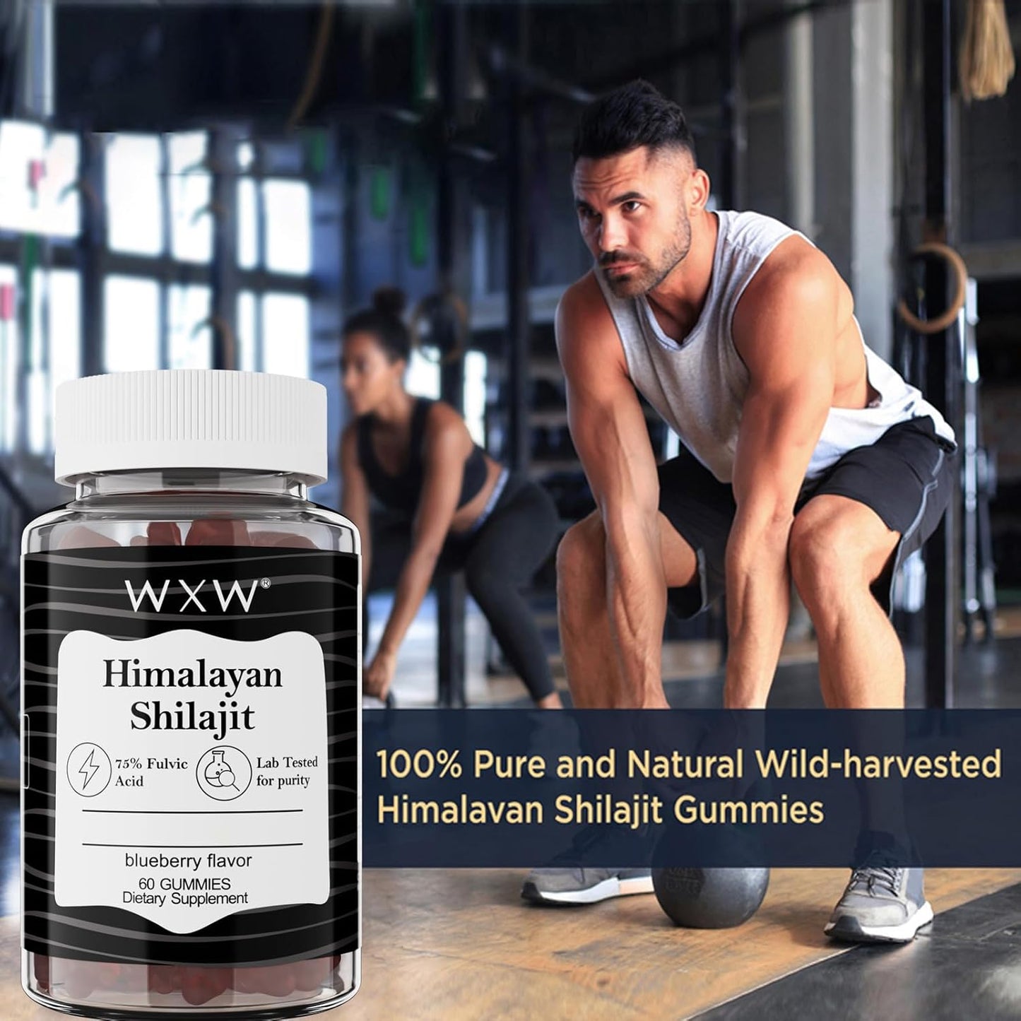 Organic Manuka Honey MGO +263 High Potency Shilajit Gummies with 85+ Trace Minerals & 75% Fulsive Acid - 120 Gummies