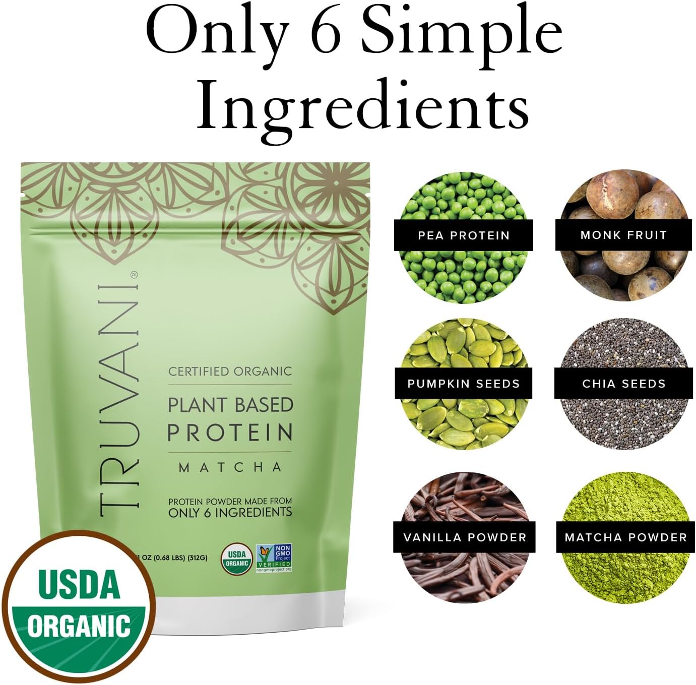 Organic Matcha Vegan Pea Protein Powder - 20g Plant Based Protein - Keto Friendly - Gluten & Dairy Free - No Sugar Added - BoostGo Australia