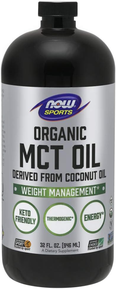 Organic MCT Oil by NOW Foods - 32-Ounce Bottle for Sports Nutrition