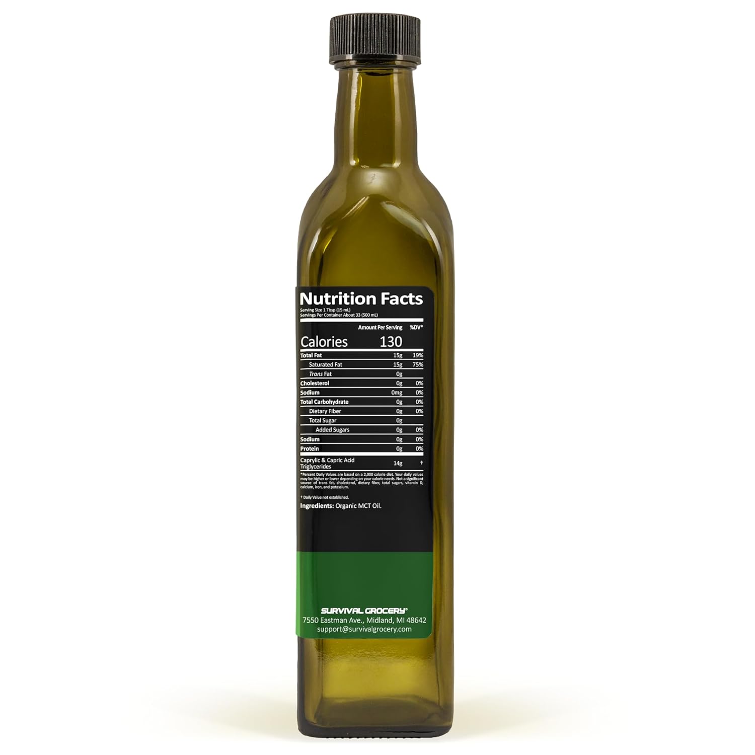 Organic MCT Oil by Survival Grocery® - 16.9 fl oz. Bottle