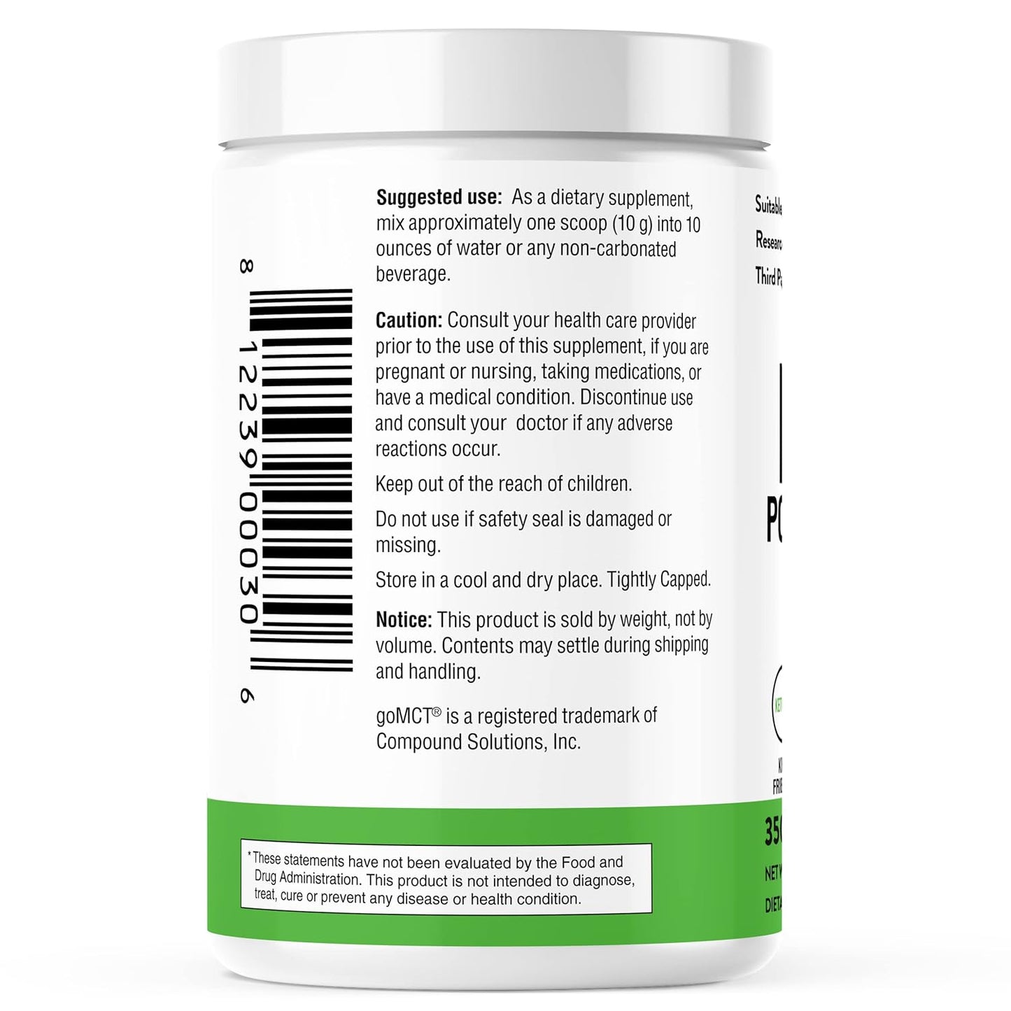 Organic MCT Oil Powder with Prebiotic Fiber | 35 Servings | Keto-Friendly | Body + Brain Fuel | 100% Coconut Oil Derived | Easy to Mix in Tea, Coffee, or Creamer - 10.6 Oz