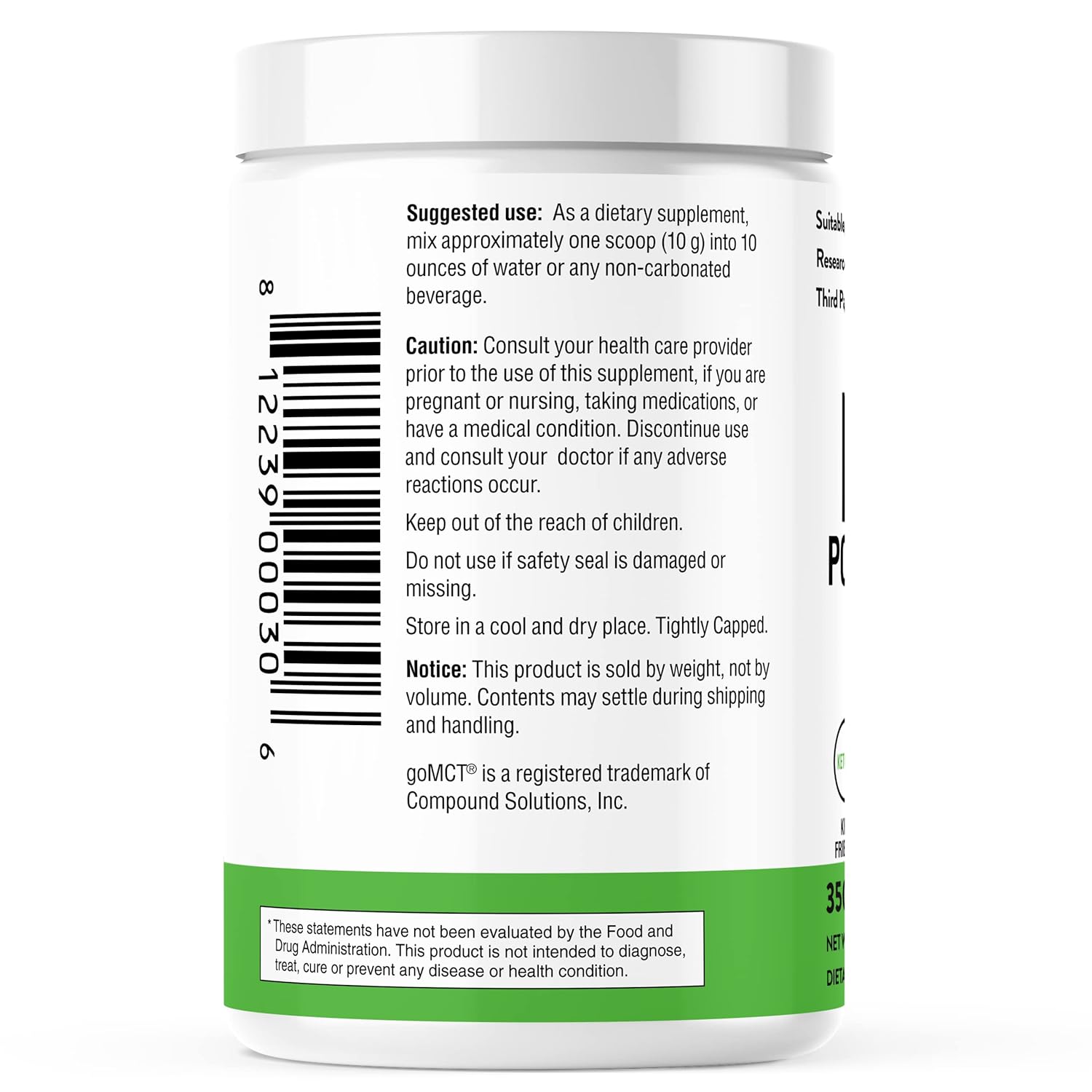 Organic MCT Oil Powder with Prebiotic Fiber | 35 Servings | Keto-Friendly | Body + Brain Fuel | 100% Coconut Oil Derived | Easy to Mix in Tea, Coffee, or Creamer - 10.6 Oz
