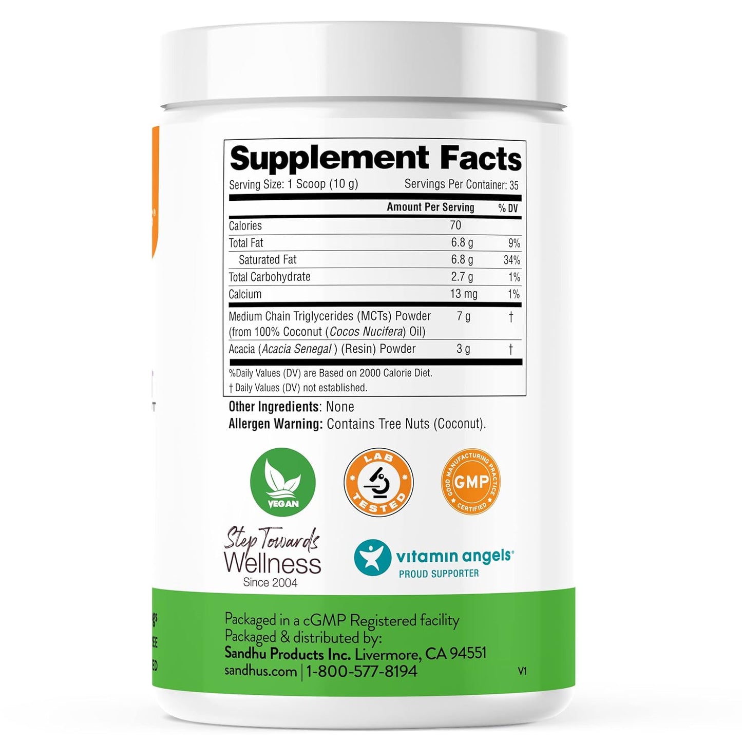 Organic MCT Oil Powder with Prebiotic Fiber | 35 Servings | Keto-Friendly | Body + Brain Fuel | 100% Coconut Oil Derived | Easy to Mix in Tea, Coffee, or Creamer - 10.6 Oz