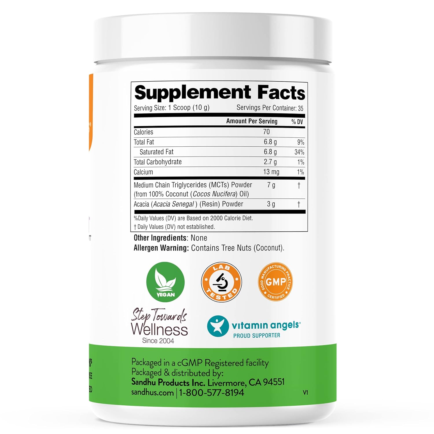Organic MCT Oil Powder with Prebiotic Fiber | 35 Servings | Keto-Friendly | Body + Brain Fuel | 100% Coconut Oil Derived | Easy to Mix in Tea, Coffee, or Creamer - 10.6 Oz