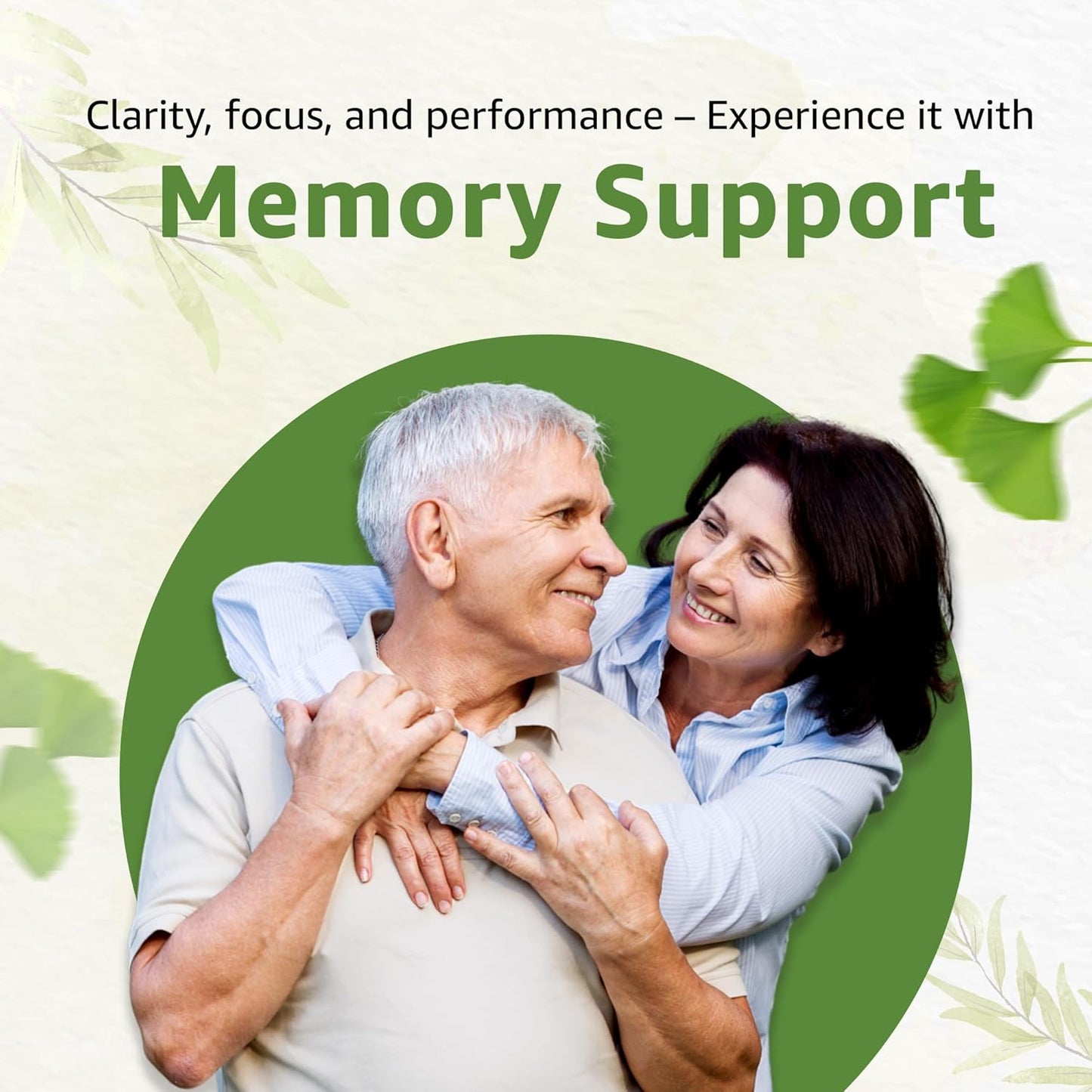 Organic Memory Support Supplement with Ginkgo Biloba and Ashwagandha for Mental Fatigue