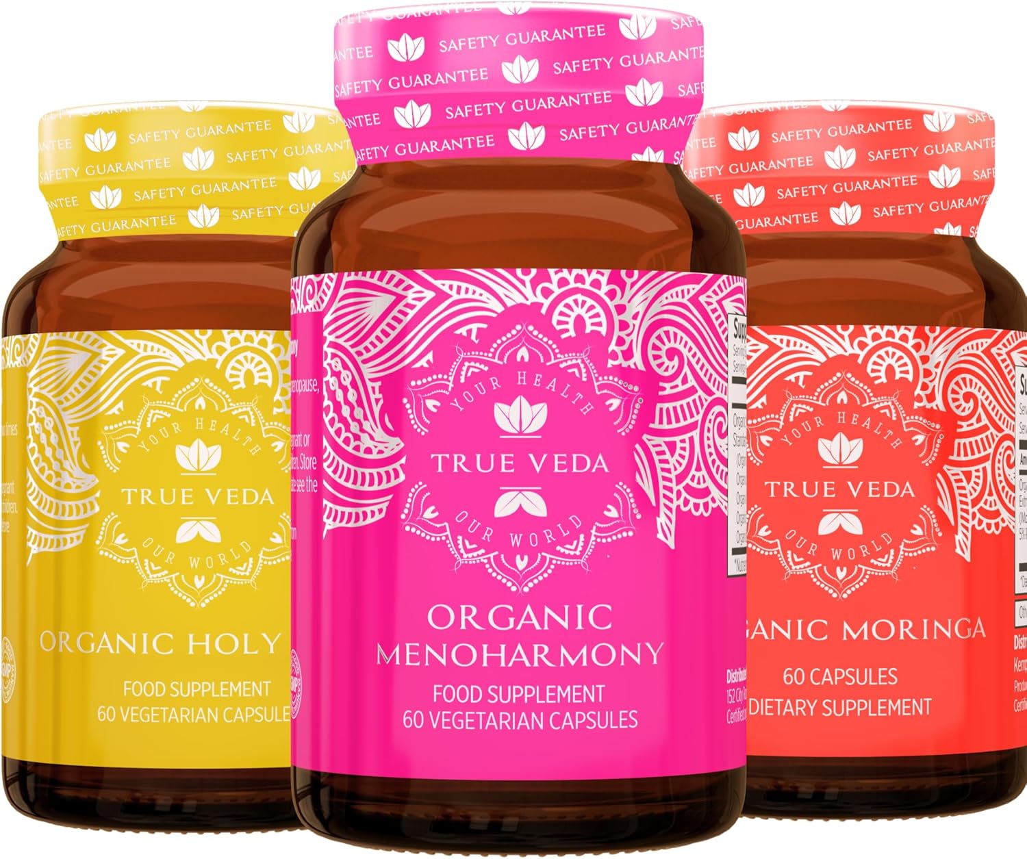 Organic Menopause Bundle for Women | USDA Certified | Moringa & Holy Basil with Vitamin B6 | MenoHarmony Capsules | Multi-Award-Winning