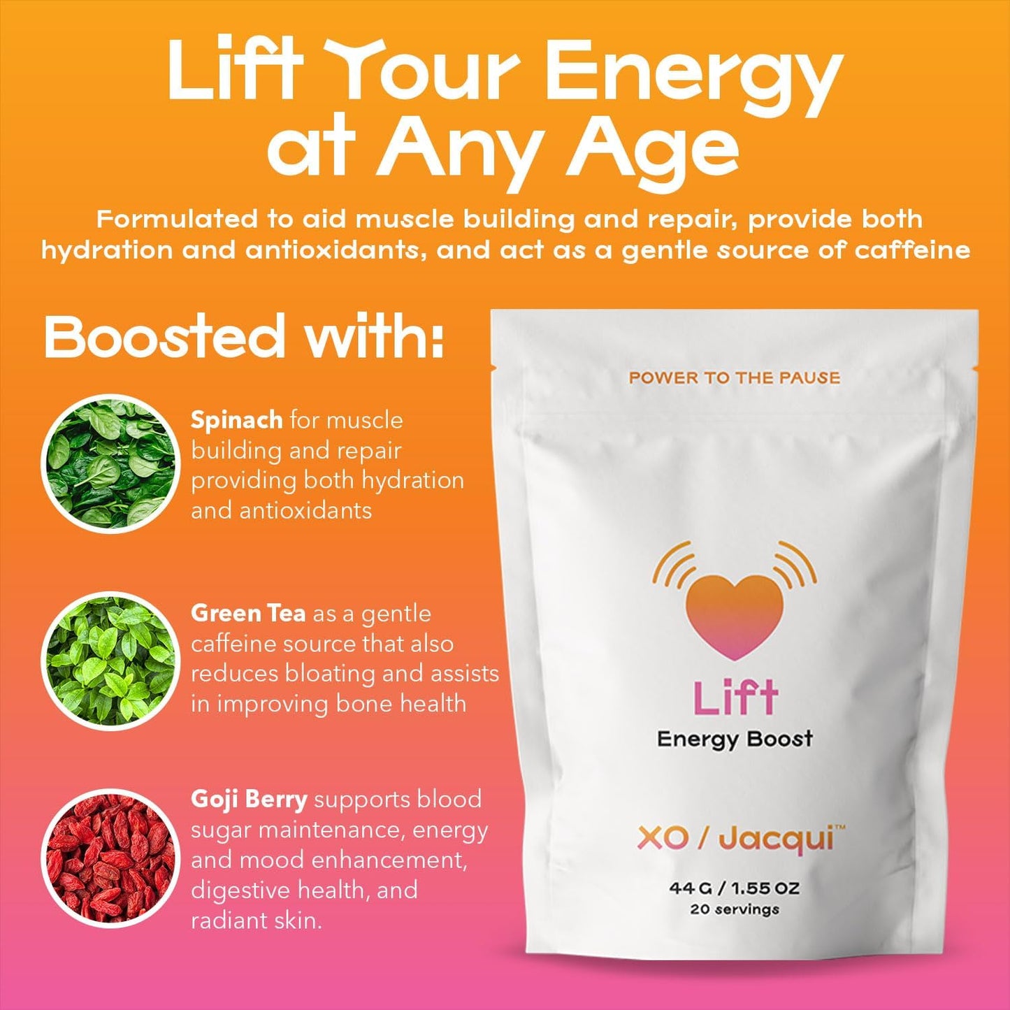 Organic Menopause Support Protein Powder with Chamomile, Lavender, and Lemon - Stress Relief Boost for Women