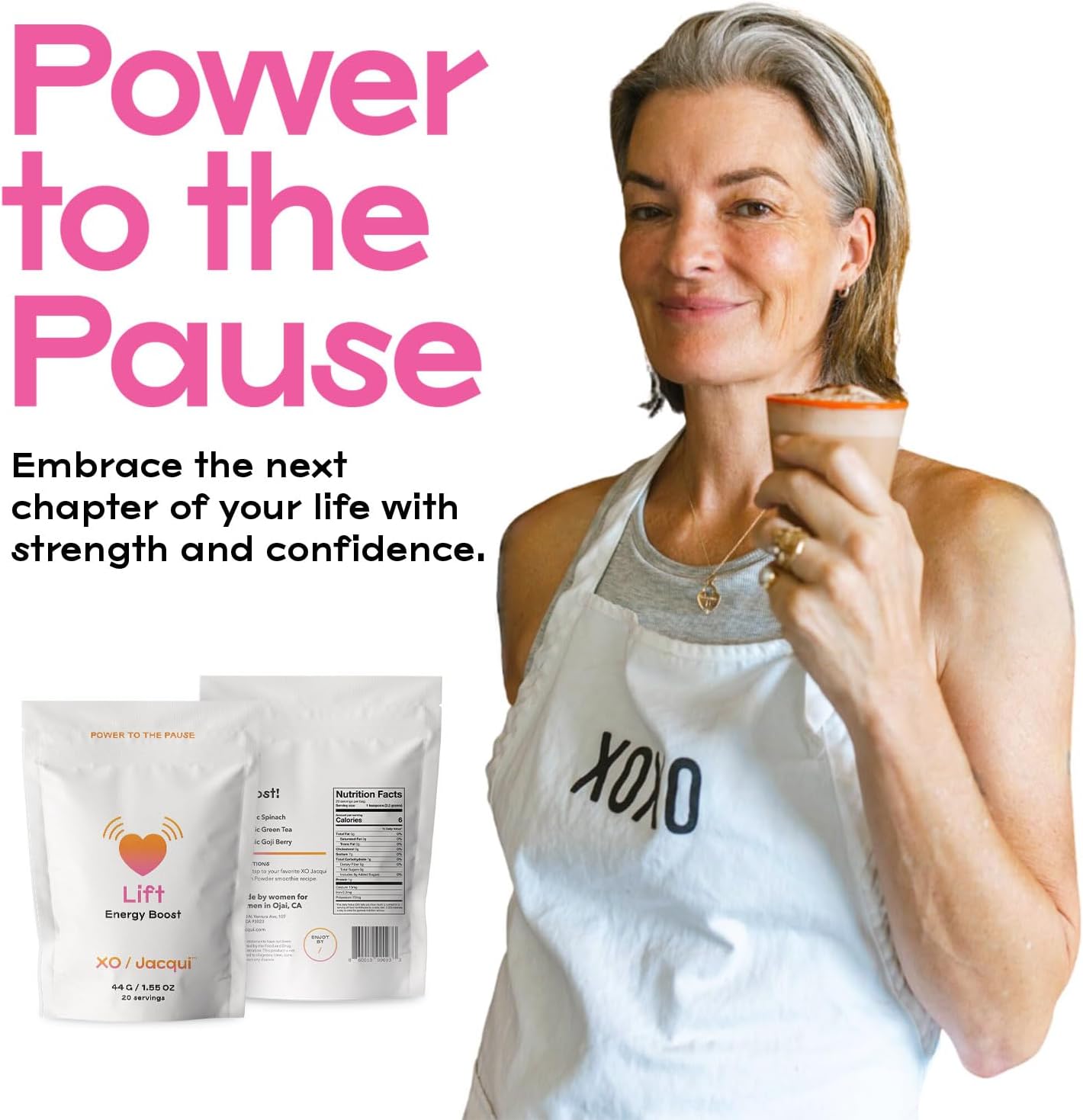 Organic Menopause Support Protein Powder with Energy-Boosting Ingredients for Relieving Symptoms